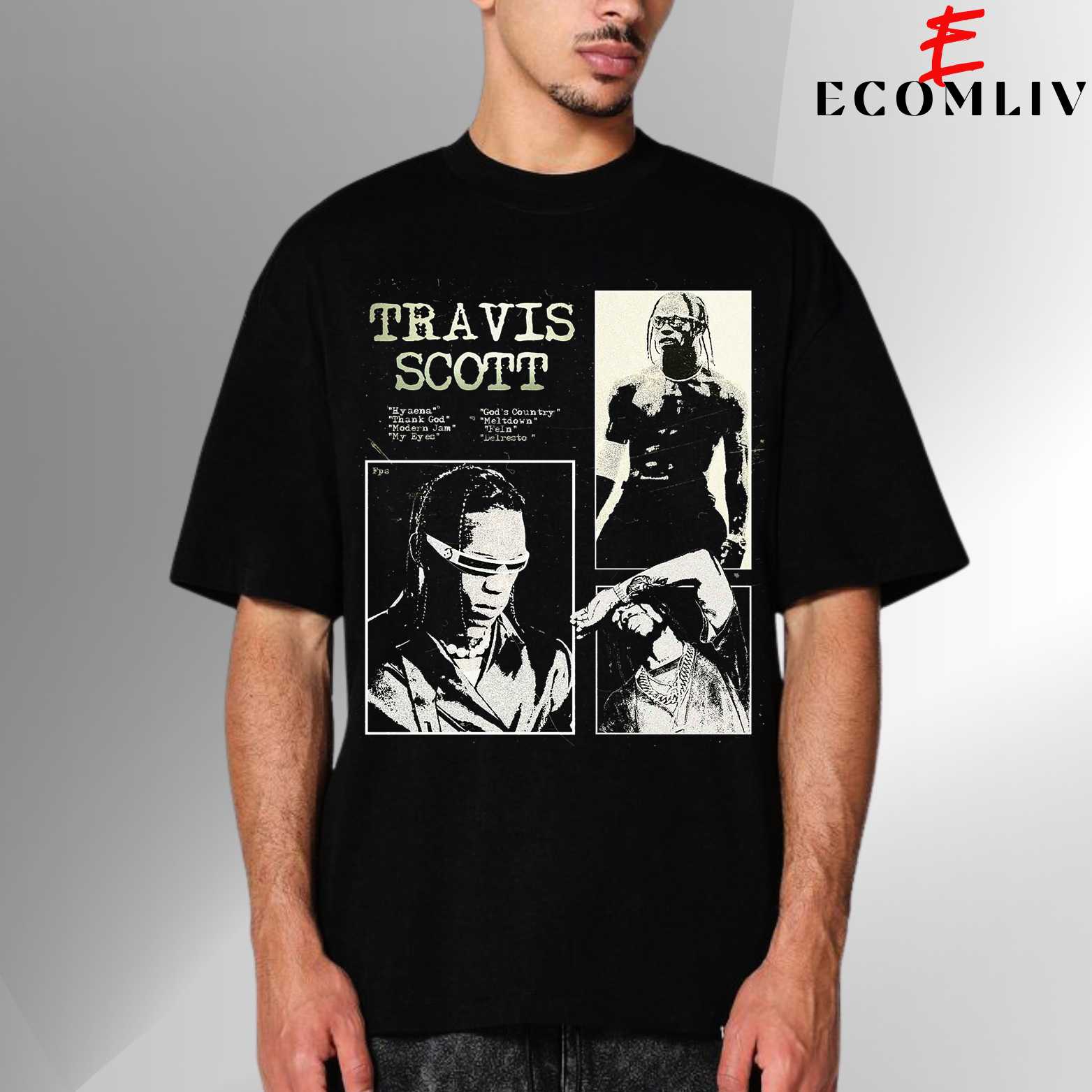 Travis Scott Utopia T Shirt, Streetwear Rap Merch, Fan Gift Apparel